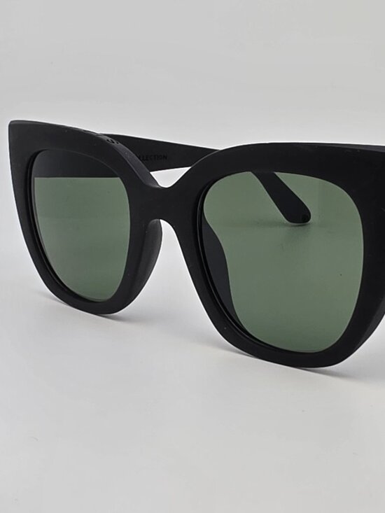 Toms Accessories - Toms Sydney Traveler Collection Black Frame Green Lens Cat Eye Sunglasses 50-23